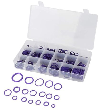 270 Stück O Ring Dichtungen Set, Kfz Klimaanlage Gummidichtung Sortiment, Vielseitig und Langlebig - Stabiler Sitz, Thermisch Beständig, Ideal für Werkstatt und Mechaniker