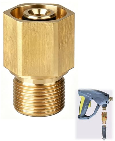 Adapter für Kärcher Easy!Lock TR22 IG auf M22 x 1,5 AG, Hochdruckreiniger Adapter aus Messing, Adapter Alt auf Neu für HD HDS ProHD