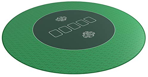 Bullets Playing Cards, Runde Profi Poker Tischauflage 100cm, Pokertuch, Pokerteppich, Pokermatte, grün