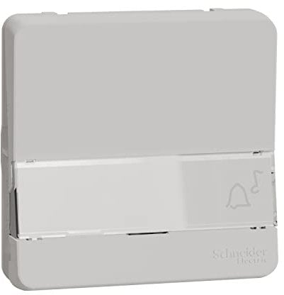 Schneider Electric - Mureva Styl - Bouton poussoir porte-etiquette - composable - IP55 - IK08 - blanc - MUR39129