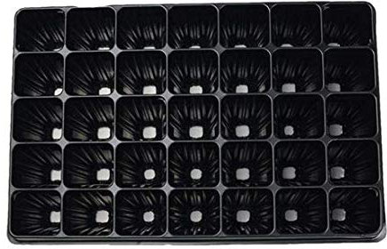 PAMPOLS Bandejas de Germinación con 60 Alveolos para Jardín o Huerto | Semilleros de Plástico Rígido Negro para Plantar Esquejes, Sembrar Semillas o Cultivar Planteles | Pack de 70 Bandejas Apilables