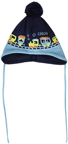 maximo Baby-Jungen 85571-354300, LOK Mütze, Blau (Navy/Milky Blue 473), 45
