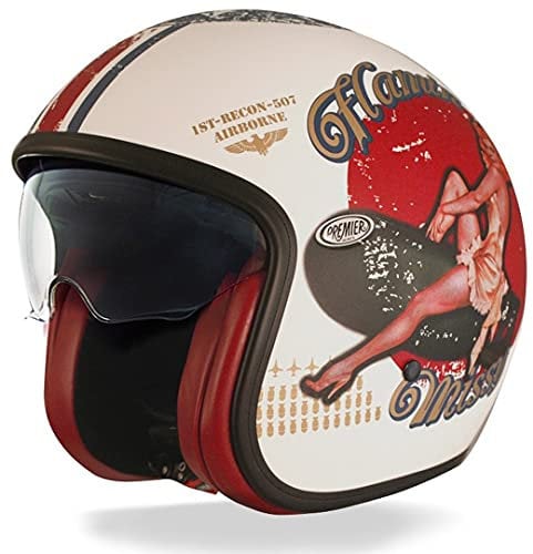 Premier HELM VINTAGE PIN UP 8 BM,WEISS/ROT/BLAU,L VINTAGE EVO