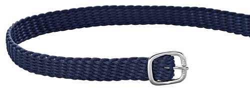 Sprenger Sporenriemen - 45 cm, Perlon blau, Schnalle Silber