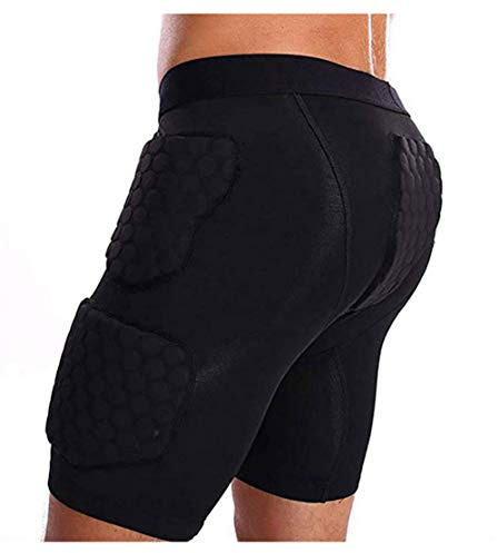 Men's Goalkeeper Padded Shorts Football Protective Gear Set Training Suit for Soccer Rugby Basketball Paintball Hip Protector Shorts