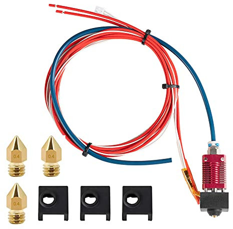 Sovol Creality Ender 3 Pro Hotend, Upgarde Extrusora de tubo de Capricorn PTFE 1,75 mm montado, boquilla de 0,4 mm, funda de silicona de bloque de calor de aluminio para Creality Ender-3, Ender 3 V2