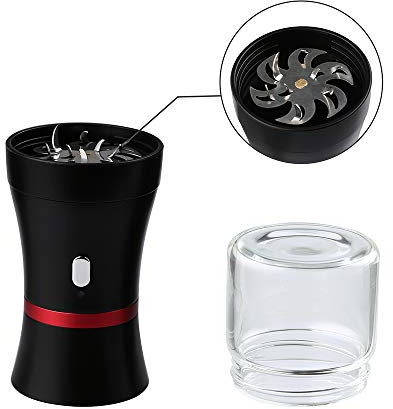 AiTURE Upgraded Mini Electric Grinder Spice Smart Herb 400 mAh with 50ml Jar,Easy to Carry (Big)