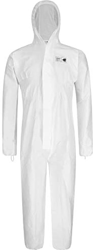 PRO FIT | Schutzoverall aus microporöser Filmmembran |Eisbär Kat. III | Typ 5,6 | Farbe weiß | Größe XL