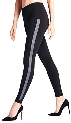 FALKE Damen Leggings Clean Intensity W Le blickdicht gemustert 1 Stück, Schwarz Black 3009, M 40-42