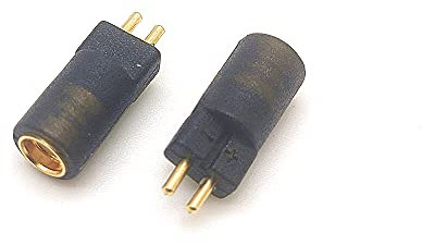 Pack of 1 Paar DIY MMCX auf 0,78 mm 2-Pin Adapter Konvertierung Kopfhörer-Anschluss 0,78 mm auf MMCX Ohrhörer Audio Interface Ersatz Transfer Connector (schwarz gerade)