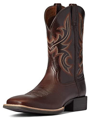 ARIAT Stivali sportivi Cow Country Western, da uomo, Cusco Brown, 45.5 EU Larga