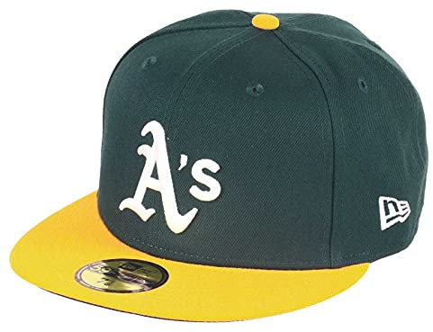 New Era Oakland Athletics MLB Cap 59Fifty Basecap Baseball Kappe Grün - 7 1/8-57cm (M)