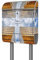 banjado® Briefkasten mit Standfuß personalisierbar Motiv Wolkenkratzer 2 - Stand Briefkasten mit Zeitungsfach pulverbeschichtet aus Stahl Silber - Postkasten A4 Einwurf inkl. 2 Schlüssel