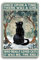 Metallschild mit schwarzer Katze – Once Upon a Time There was a Girl Who Loved Cat – lustige, niedliche Katze, Metall-Poster, Wanddekoration für Zuhause, Schlafzimmer, Freunde, Familie