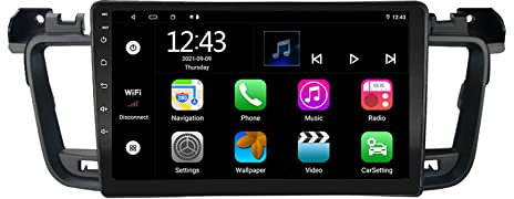 LEXXSON Android Car Stereo for Peugeot 508 2011-2018 | Android Auto Carplay Compatible with 4G Sim Card 9 inch Touch Screen Radio Bluetooth GPS Navigation SWC Split Screen Canbus Octa Core 2G+32G