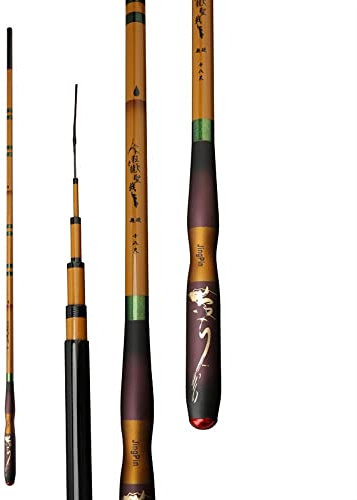 YADLCR Canne à pêche 28 dureté Canne à Carpe carassin Imitation Bambou 3.6M-6.3M Canne à pêche en Carbone Canne à pêche en Forme Longue Super Dure (Size : 5.4m)