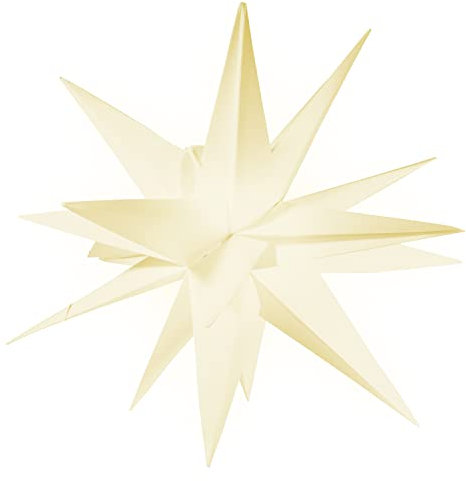 Monzana 3D Weihnachtsstern Beleuchtet Ø57cm Außen Innen mit Timer LED inkl. Leuchtmittel IP44 Warmweiß Fenster Weihnachten Leuchtstern Adventsstern