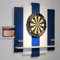 WDS Stell/Steeldart - Dartpfeil Set - Hertha BSC Berlin Dartboard Surround | Fan-Edition | Premium Dart-Wandschutz & Tablet-Halter(Catchring,Umrandung) (MIT Tablet-Halter)