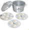 Idly Maker aluminium idli maker big size 21 With 3 Plates Pack Of 1 Locking Lid SIlver ( 2 Idly PLate Free)