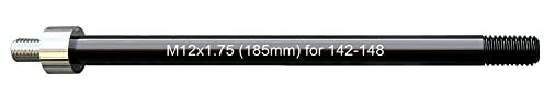 Bike Trailer Hitch Thru Axle Adapter 12mm Thru Axle with 1.0/1.5/1.75 Thread Pitch Shaft Length 167~185mm (M12-1.75-185mm)
