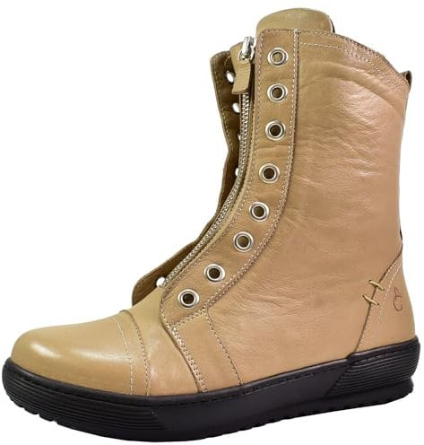 Andrea Conti Damen Stiefelette Boot sportlich Reißverschluss vorne 0066005, Größe:38 EU, Farbe:Braun