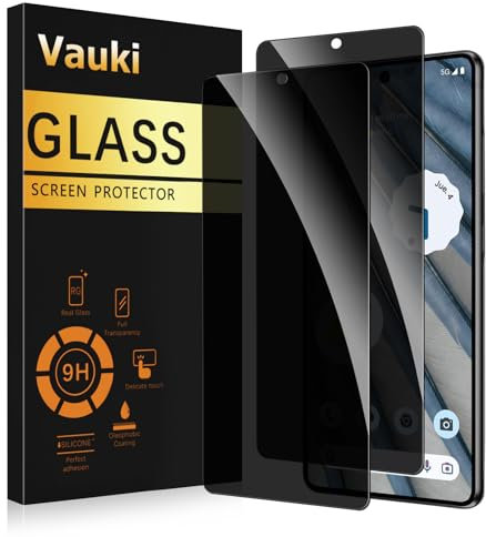 Vauki Protector Pantalla Privacidad para Google Pixel 7a 2 Piezas,Cristal Templado Anti Espía,Anti-Espía Vidrio Película,9H Dureza,Anti-Arañazo,Sin Burbujas,Privacy Screen Protector,6.1