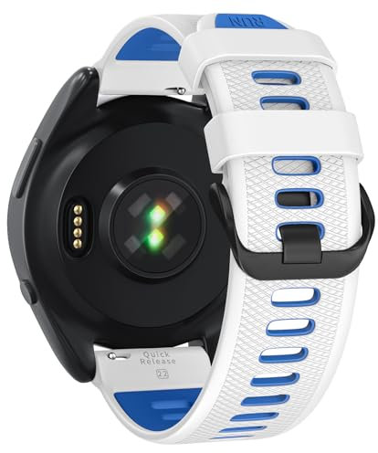 U-LIMVE Armband für Garmin Forerunner 265/Forerunner 255/Vivoactive 4/Venu 3/Venu 2, 22mm Silikon Ersatzarmband mit Schnellverschluss
