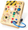 Busy Board Jouets Montessori pour Les 1 2 3 Ans Jouets en Bois pour Les Tout-Petits Jouets de Voyage sensoriels pour l'Autisme pour Les garçons de Plus d'un an