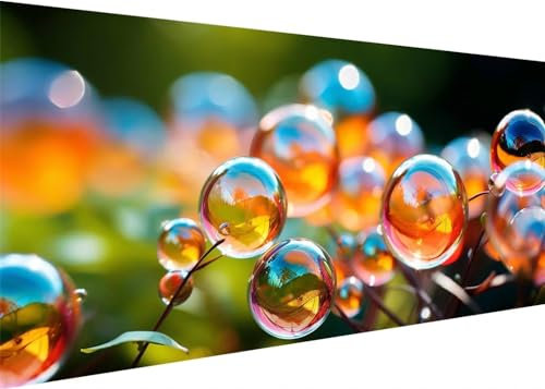 Sonnenschein Seifenblasen Diamond Painting Erwachsene Groß XXL 70x35cm, DIY 5D Diamant Painting Bilder kinder Malen Nach Zahlen Set, Diamond Art Full Diamant Malerei Kunst für Home Wand Dekor D-383