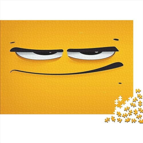 Emoji Gesicht Holz Puzzles 1000 Teile Rätsel, Erwachsenen Puzzle,herausforderndes Geschicklichkeitsspiel Für Die Ganze 1000pcs (75x50cm)