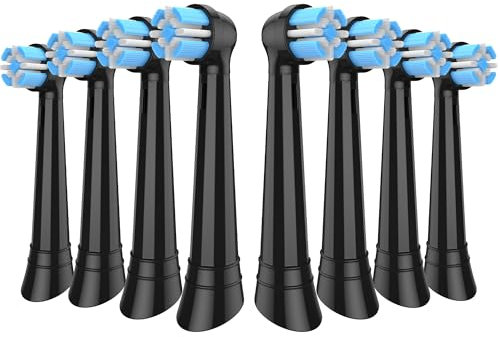 8er MERUYOO Ersatzbürsten Kompatibel mit Oral B iO aufsteckzahnbürsten Schwarz (Schwarz)
