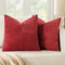 MIULEE 2er Set Kissenbezug 40x40cm Weinrot Kissenhülle Kissenbezüge Sofakissen Dekokissen Boho Couchkissen Kord Dekorative Zierkissenbezug für Sofa
