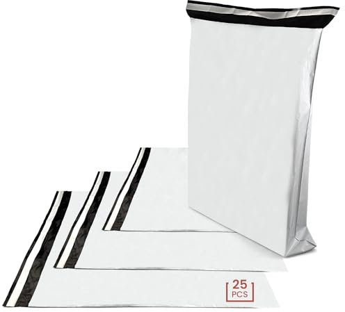Netuno 25 pochettes d'expédition 240 x 325 mm sac plastique expédition pochettes en film sacs d'expédition en plastique sacs d'envoi colis enveloppes plastiques opaques sac transport autocollant