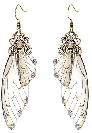Clearine Schmetterling Flügel Ohrringe Strass Kristall Haken Tropfen baumeln für Damen