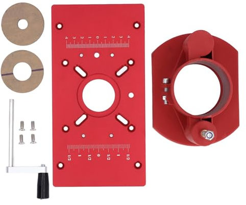 JDQTPOET Router Table Insert Plate Lift Base Router Table Lift Systems Tenoning Slotting Chamfering DIY Woodworking Tools for Diameter 63.8-65.5mm Small Milling Machine