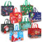 Shyllin 8 Stück Geschenktüten Weihnachten Groß,Non Woven Weihnachtstaschen Weihnachtstüten mit Griffen, Wiederverwendbare Weihnachtsgeschenktüten, für Weihnachts-Geschenk Verpackung,