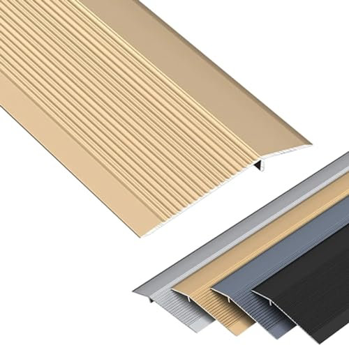 Extra breite leichte Teppichkante Zierleiste für Laminat-Vinylboden Gold 130 cm/51 Zoll