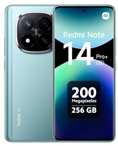 Xiaomi Redmi Note 14 Pro+ 5G Smartphone, 8 + 256GB, Blue, 200MP professionelle AI-Kamera, IP68, 120W HyperCharge, AI-Funktionen (kein Ladegerät enthalten)
