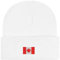 TIOYREVENO Beanie-Strickmütze mit Kanada-Flagge, Herbst/Winter, Unisex, Thermomütze, Herbst/Winter, tägliche Beanie-Mütze, Manschette, Ski-Totenkopfkappen für Outdoor-Aktivitäten, Weiß, Einheitsgröße