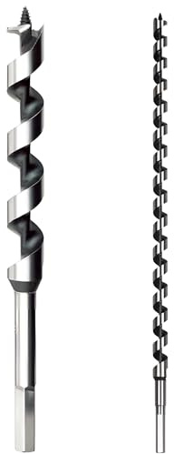 Schlangenbohrer, Holzbohrer, Holzspiralbohrer, Bohrer Typ Lewis, langer Balkenbohrer, Spiralbohrer (16 x 620 mm)