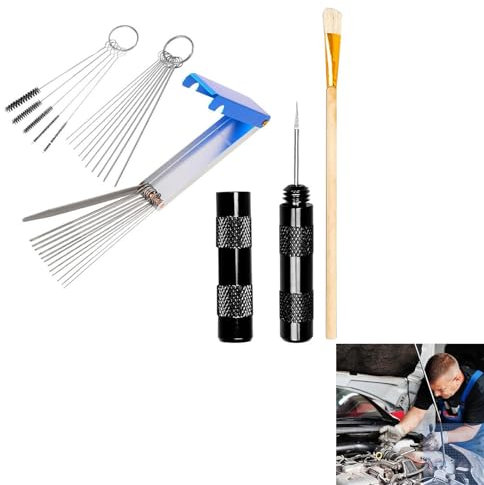 Lunpog Reinigungs Set für Vergaser, Schmutzentferner Kohlenstoff Reinigungswerkzeug Kits für Motorrad ATV Welder（1 Satz）