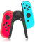 Charging Grip Handle for Joy Con Nintendo Switch/OLED, Portable Controller Charger Comfort V-Shaped Game Grip Controller High Speed for Charger Grip with Battery Indicators USB Type-C Cable (Black)