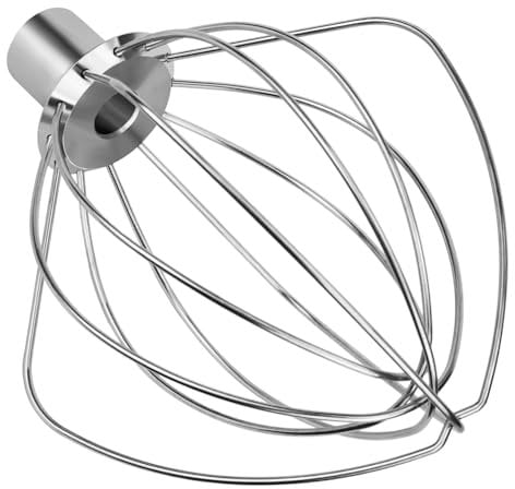 K45WW Wire Whip Stainless Steel Whisk Attachment for KitchenAid Stand Mixer 4.5 and 5 QT Tilt Head, Dishwasher Safe