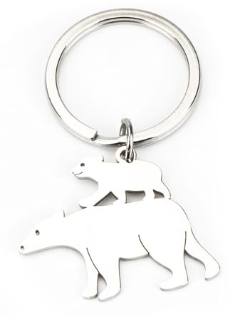 OBEISN Einzigartiger Schlüsselanhänger Mit Polar Bear Pendant, Das Geschenk Für Frauen, Ideal Als Geburtstagsgeschenk Für Freundin, Kleine Geschenke, Kleine Geschenke Für Frauen, Geschenke Für Frauen