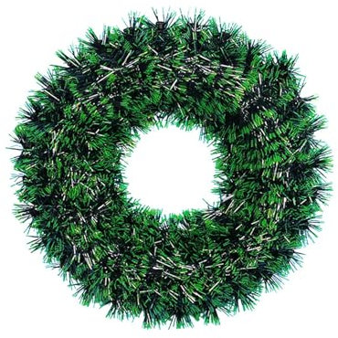 Runder Weihnachtskranz für Haustür, Kamin, hängende Girlanden, Fenster, Wand, Tür, Heimdekoration, 42 cm, Navidad