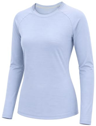 Pioneer Camp Sportshirt Damen Langarm Funktionsshirt Schnelltrocknende | Feuchtigkeitstransport Langarm shirt Sport Rundhalsausschnitt mit DaumenlöCher Wanderbluse Oberteile