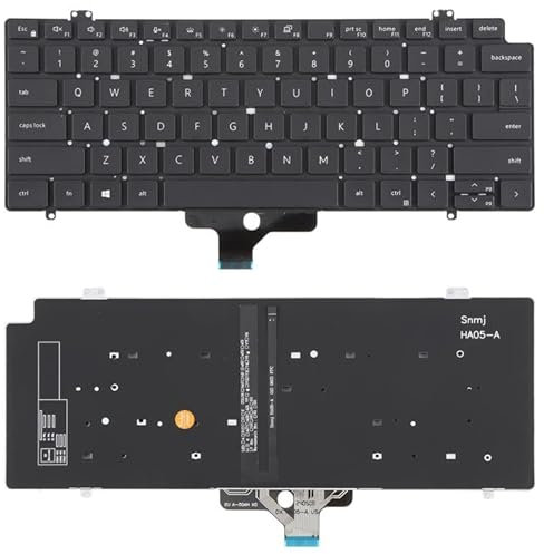 ZLALISA Tastiere di ricambio Versione US Retroilluminato Tastiera Del Computer Portatile per Dell Latitude 7410 7410 2in1 P131G P119G