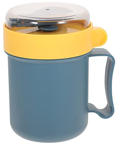HEALEEP Taza Para Desayuno Taza Para Leche Apta Para Microondas Portátil Para Sopa Tapa Hogar y Desayunos Rápidos
