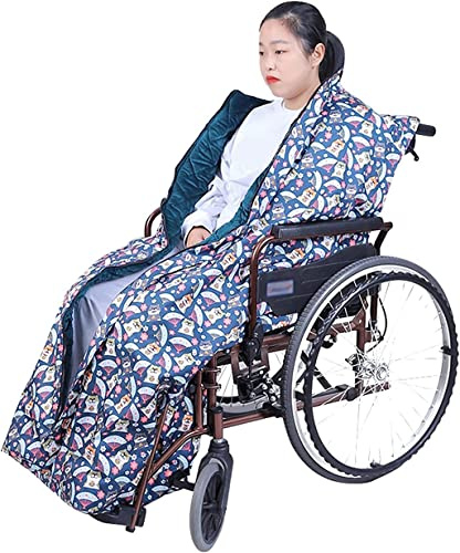 Manta Lujo para Silla Ruedas para Adultos con Cremallera y vellosidades, Funda para Patas Silla Ruedas, Funda para Silla Ruedas, Funda Impermeable Felpa para Silla Ruedas para el hogar, al Aire lib