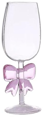 Generisch Rosa Champagnerflöten, Lustiges Cocktailglas Mit Schleife, Transparent Halbgeschliffenes Design, Für Bar Zuhause Party Saft Wein